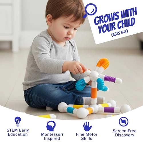 Magnetic STEM Tube Builder - 36 months - 14 years 26 pieces