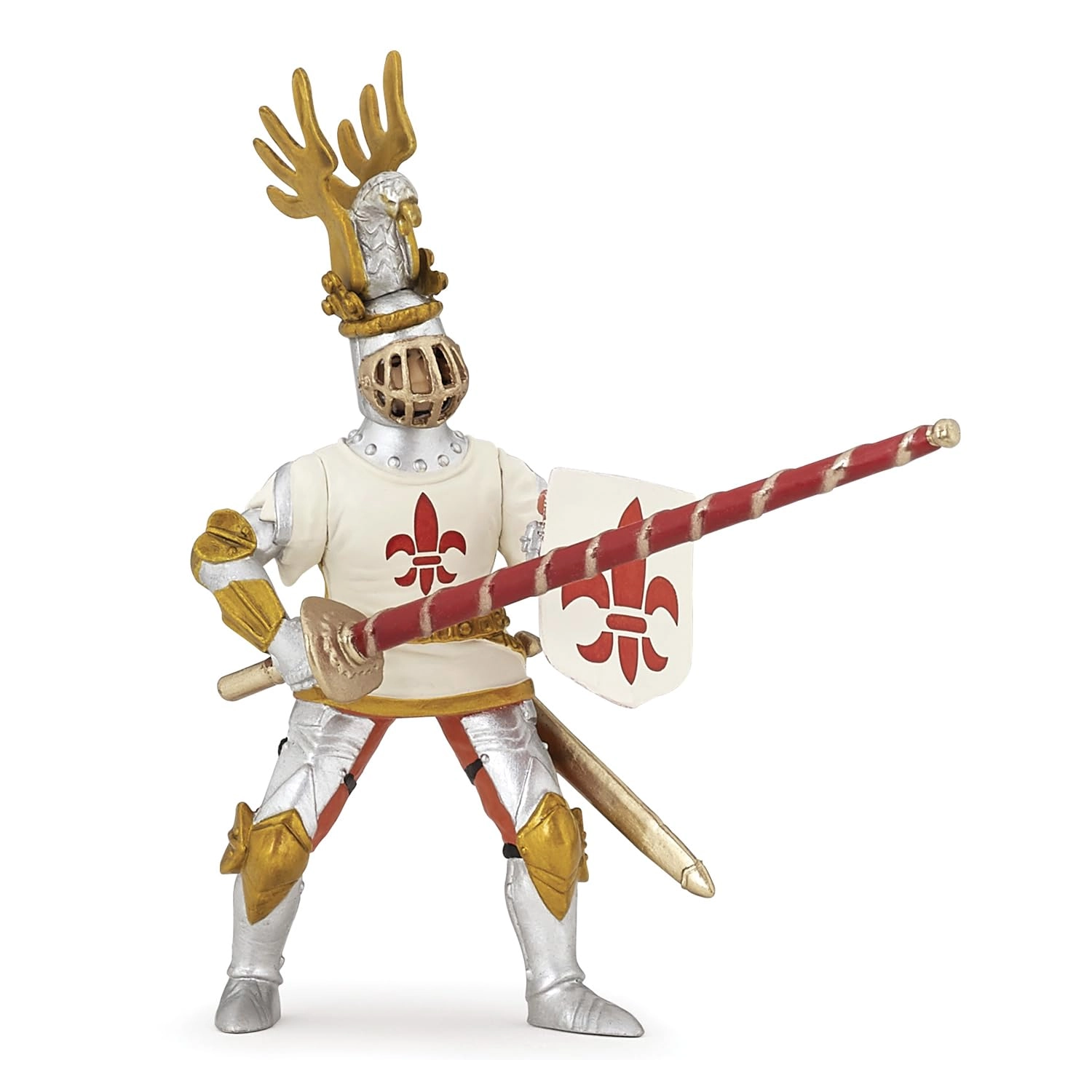 Papo White knight fleur de lys - MEDIEVAL-FANTASY (11.4 cm) (39790)