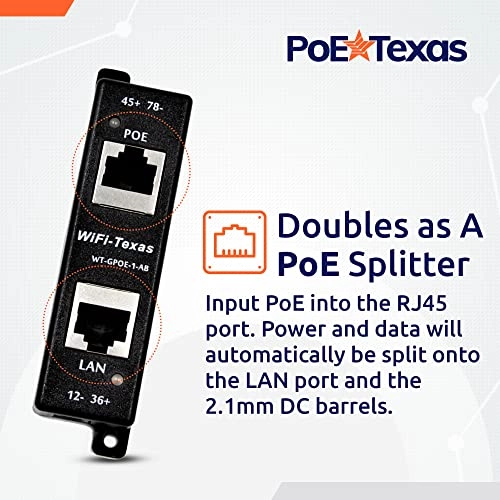 PoE Injector - Single Port 10/100/1000 Gigabit 12v to 56v DC