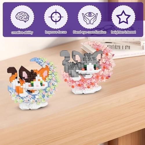 Cat Building Blocks Set - Cat 2 pcs