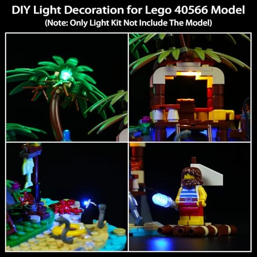 LED Lighting Kit for LEGO Ray The Castaway 40566 - Plastic less than 5V