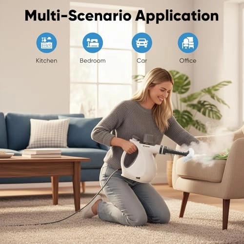 Handheld Steam Cleaner - 1050W Portable White