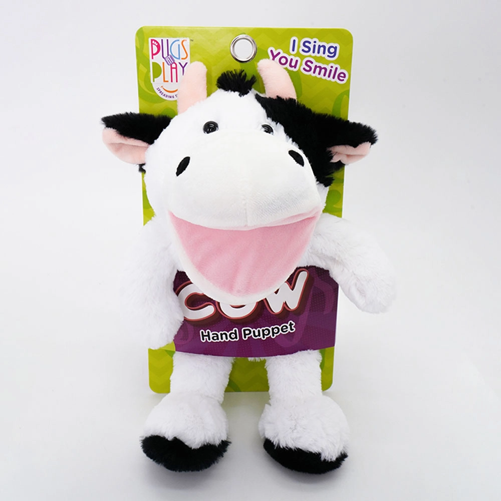 Battery Operated Puppet Cow - 14-Inch Black/White