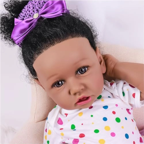 Reborn Baby Doll - 22inch Vinyl African American Ages 3+