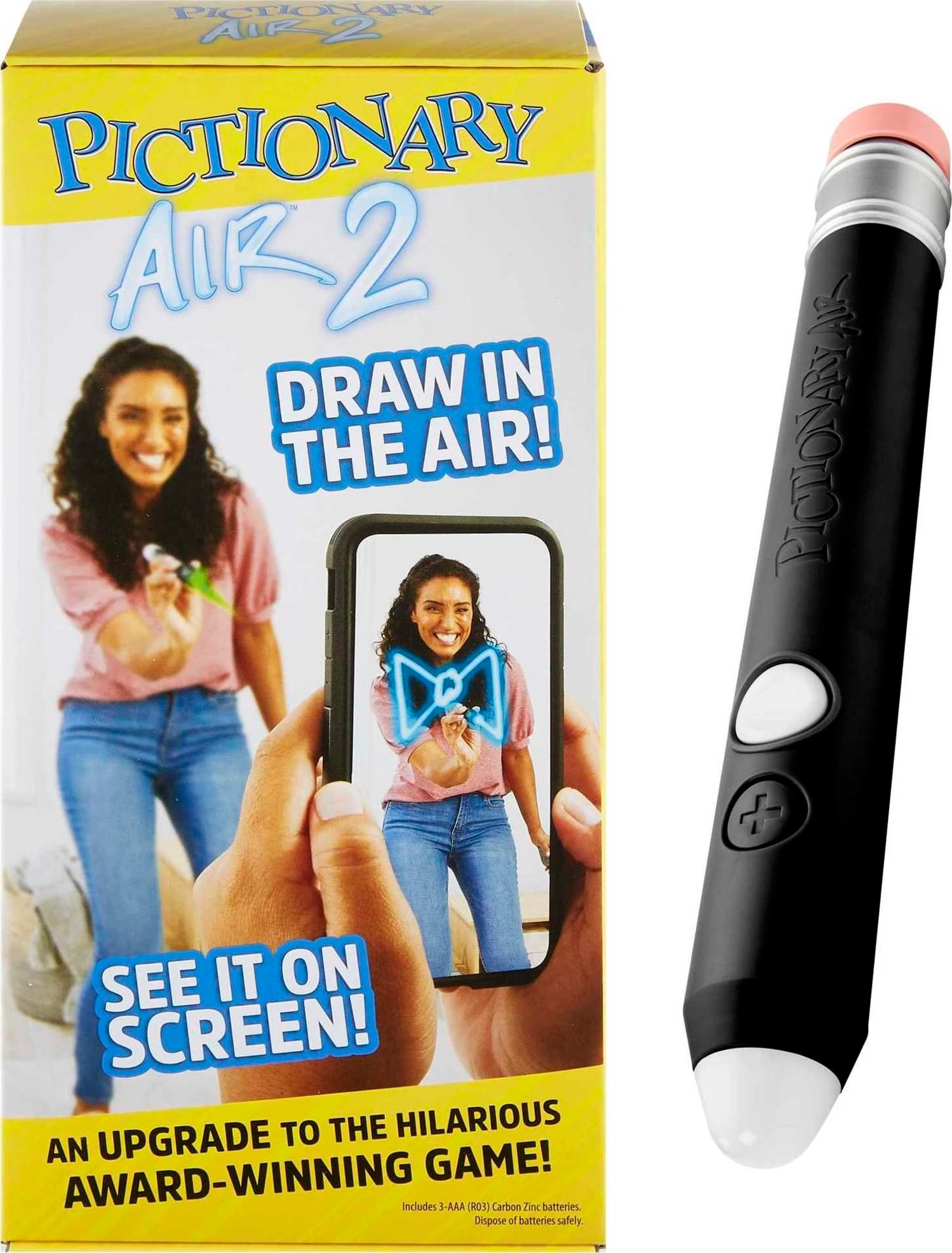 Mattel Games Pictionary Air 2 - Black Light Pen Digital Clue Packs