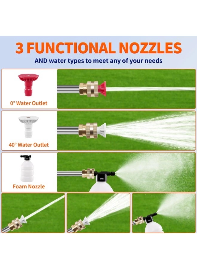 Cordless Pressure Washer - 1500W 60Bar/870 PSI 2 Battery