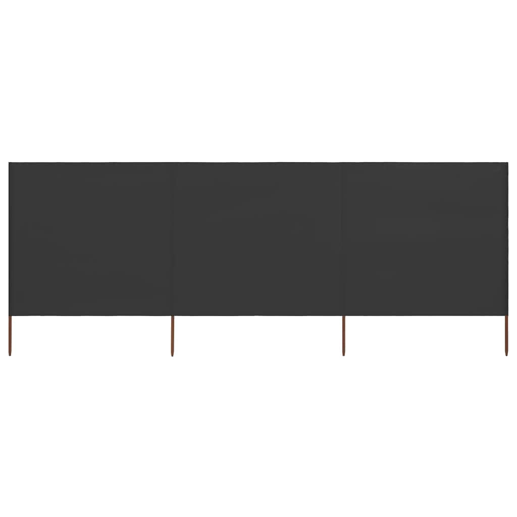 gecheer 3-Panel Folding Wind Screen - 400x80cm Anthracite