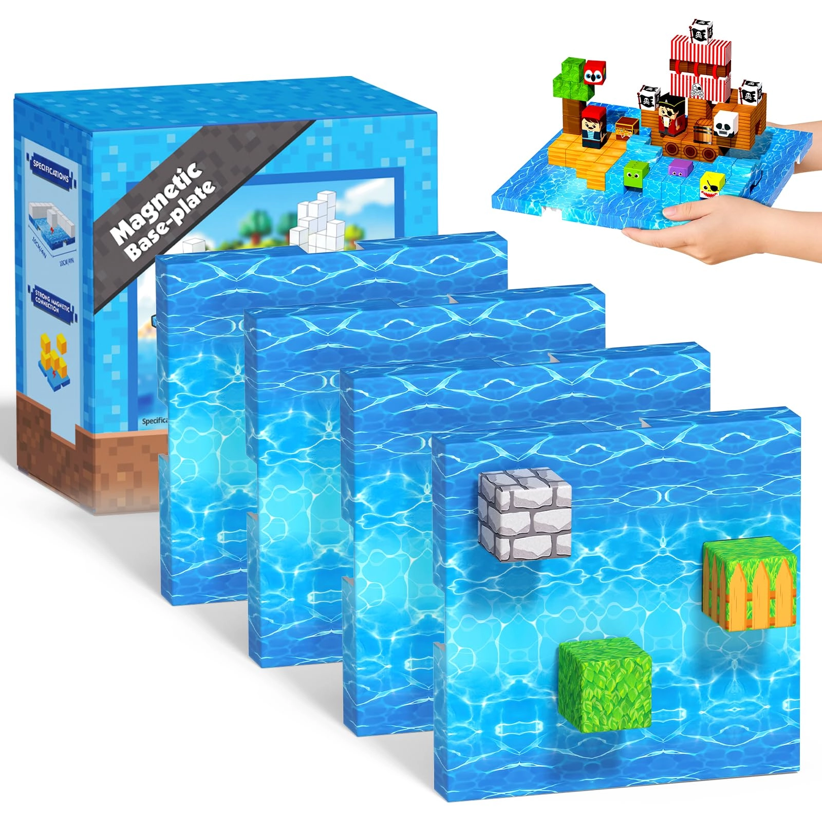ToyUnited Base Plate Set - 4" x 4" 4pcs