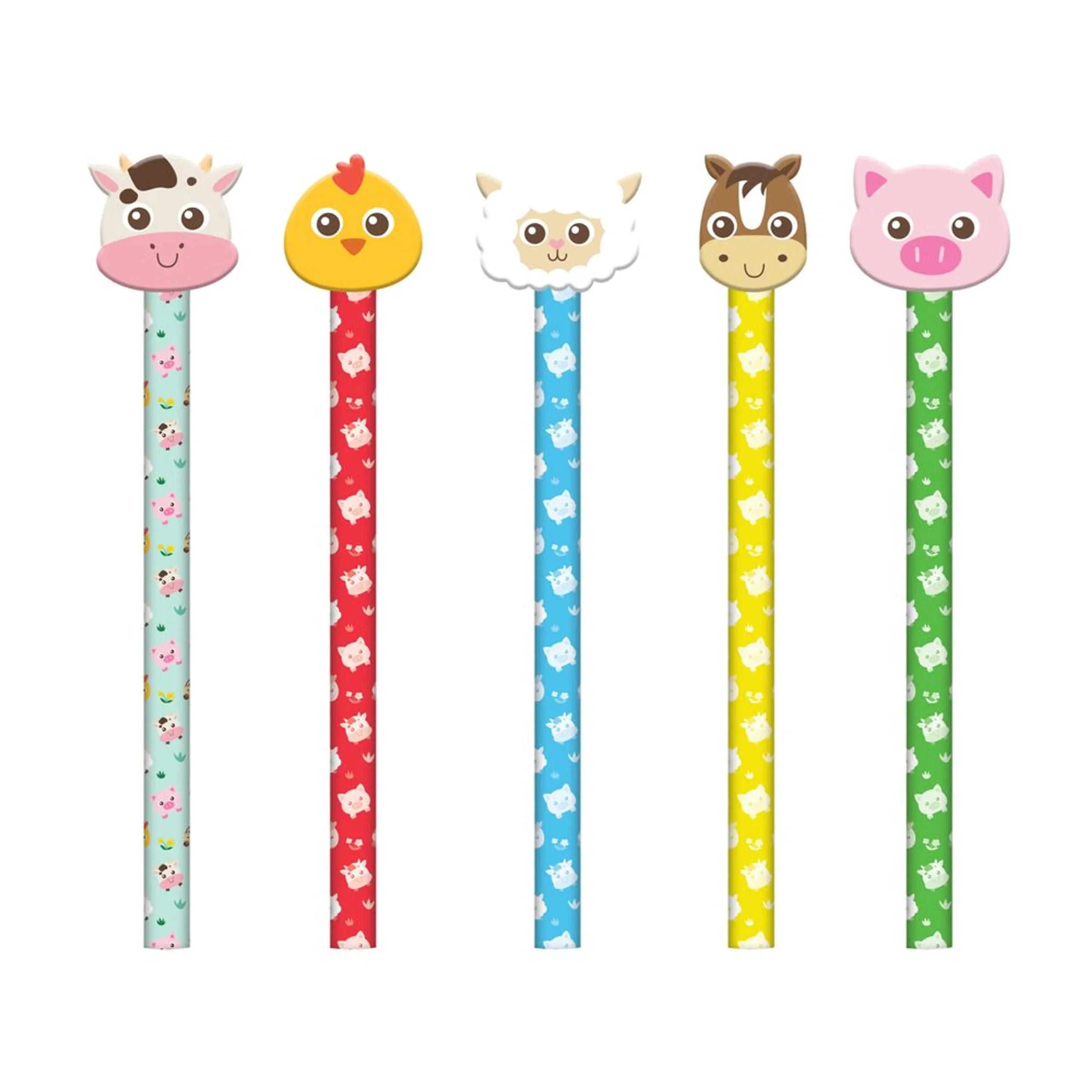 Aussie Animals Colouring & Activity Set - 5-pencil set pencil toppers