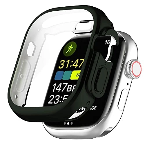 Bumper Case for Apple Watch Ultra 49mm - Shockproof Scratch-resistant Green TPU