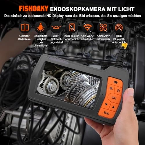 Three Lenses Endoscope Camera - 6 mm 15 m