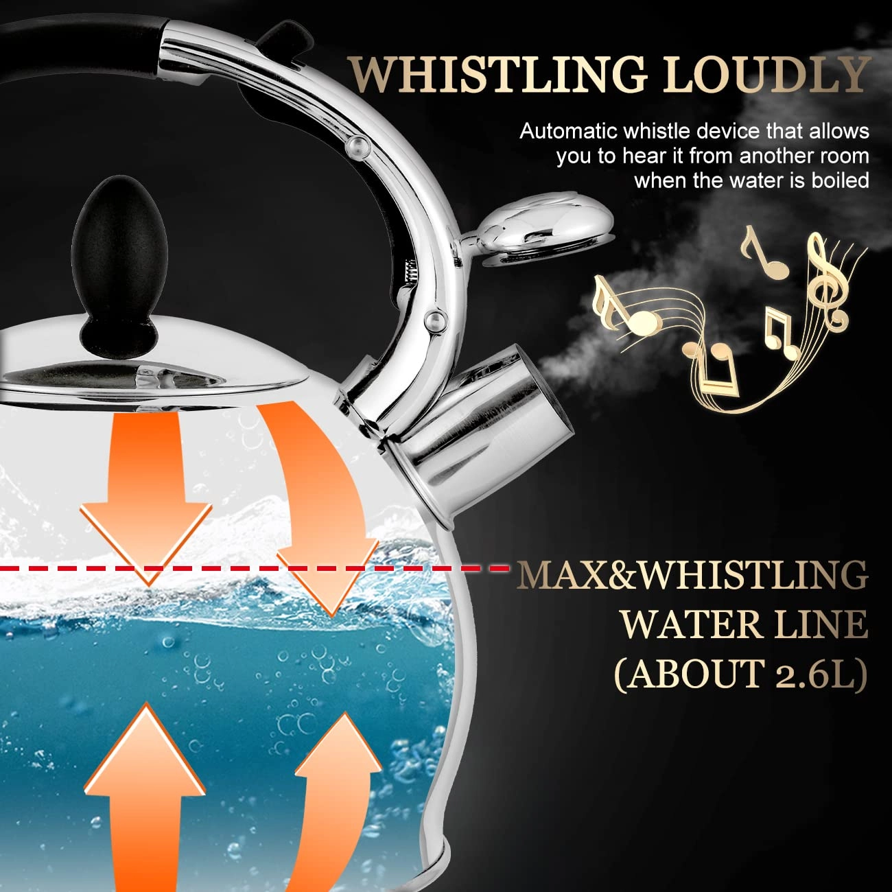 Whistling Tea Kettle - 2.64 Quarts