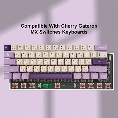PBT Japanese Keycaps - 123 Keys XVX Profile Purple