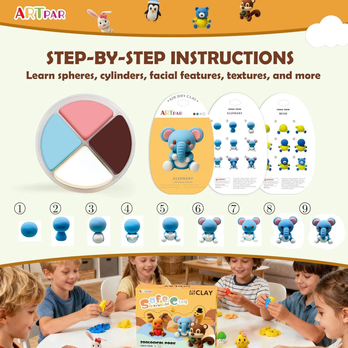 Air-Dry Clay Kit - 12 piece(s)