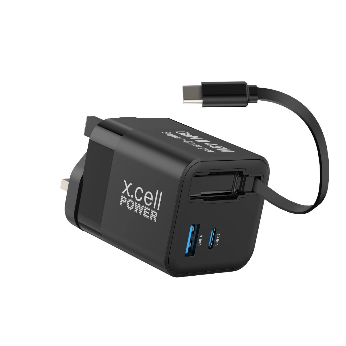 Xcell Retractable Cable 45W USB-C to USB-A