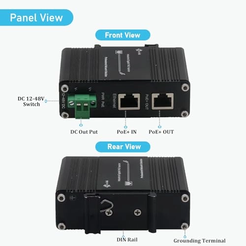Mini Gigabit PoE+ Injector - 12-48V DC 30W IEEE 802.3 af/at 1000 Megabits Per Second