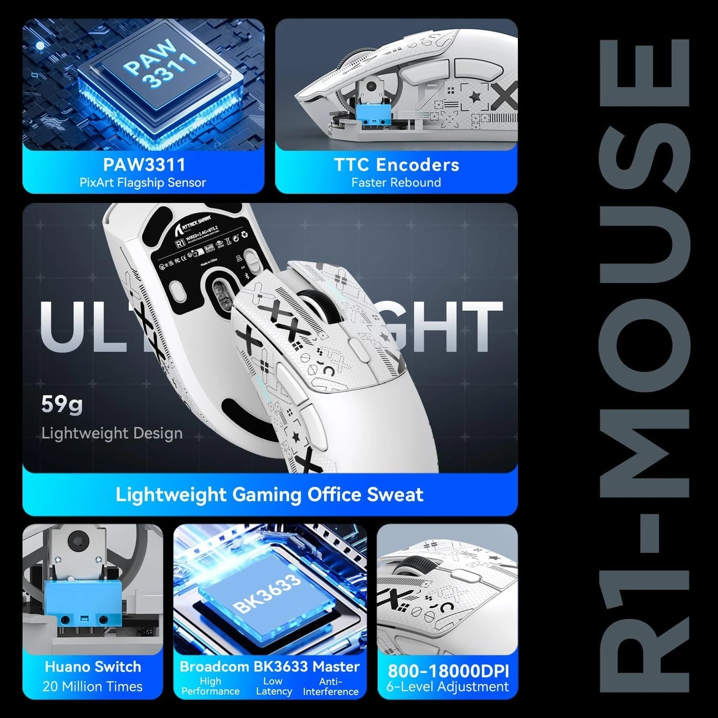 R1 Superlight Mouse - Wireless