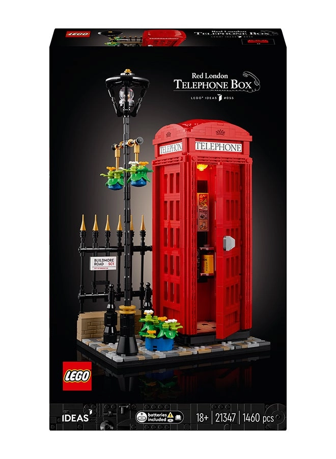 Red London Telephone Box (21347) - Model Kit Mobile Phone Stand