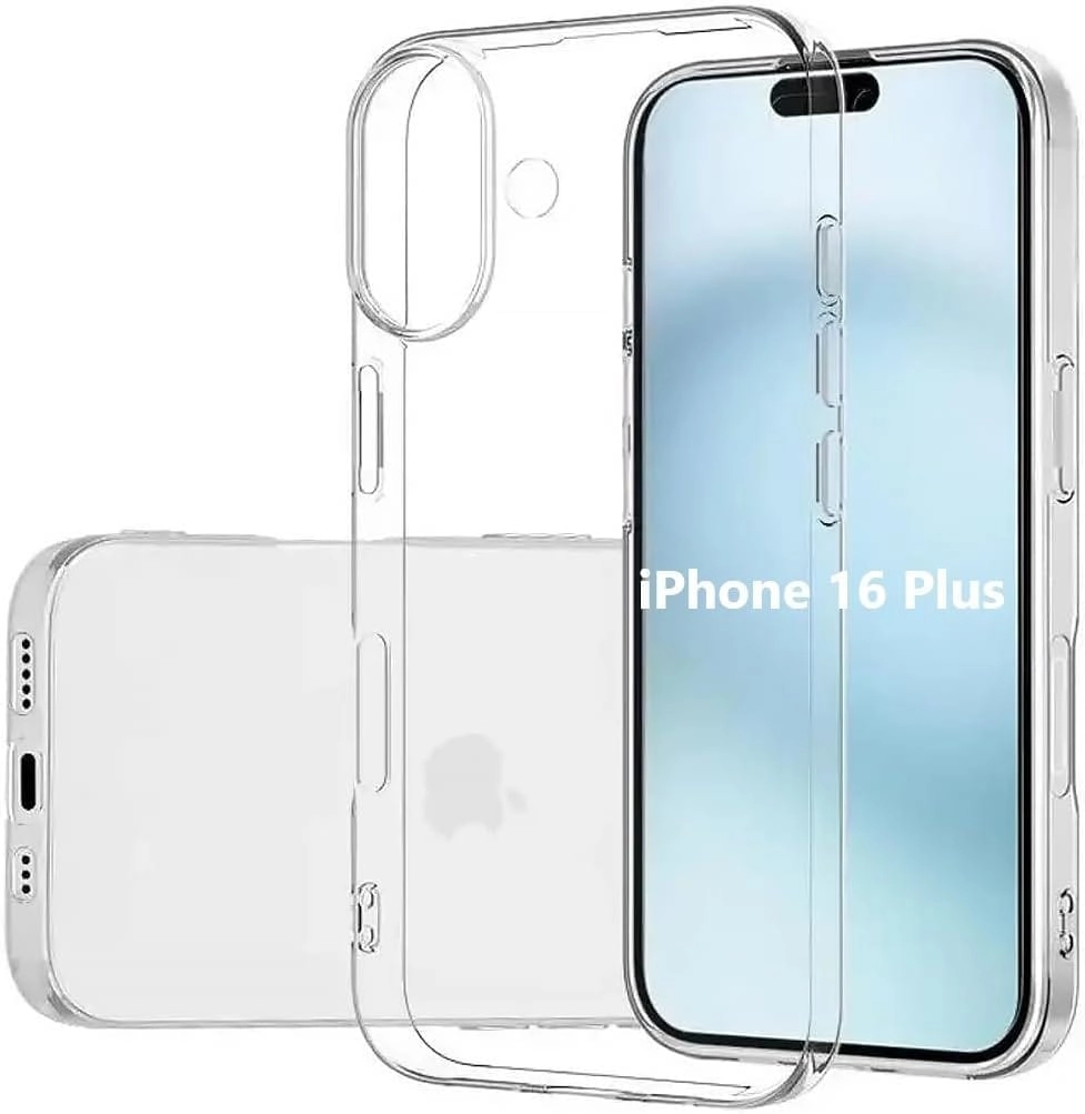 Muzz International iPhone 16 Plus Case - Transparent Crystal Clear for iPhone 16 Plus