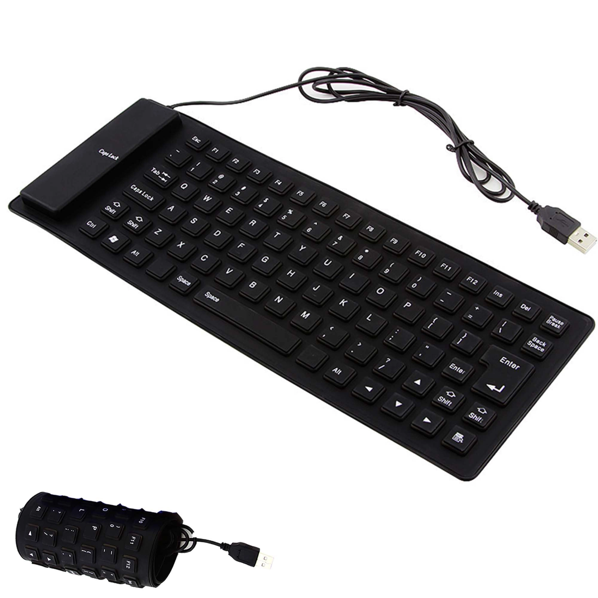 BEST UNION Foldable Silicone Soft Keyboard - Wired