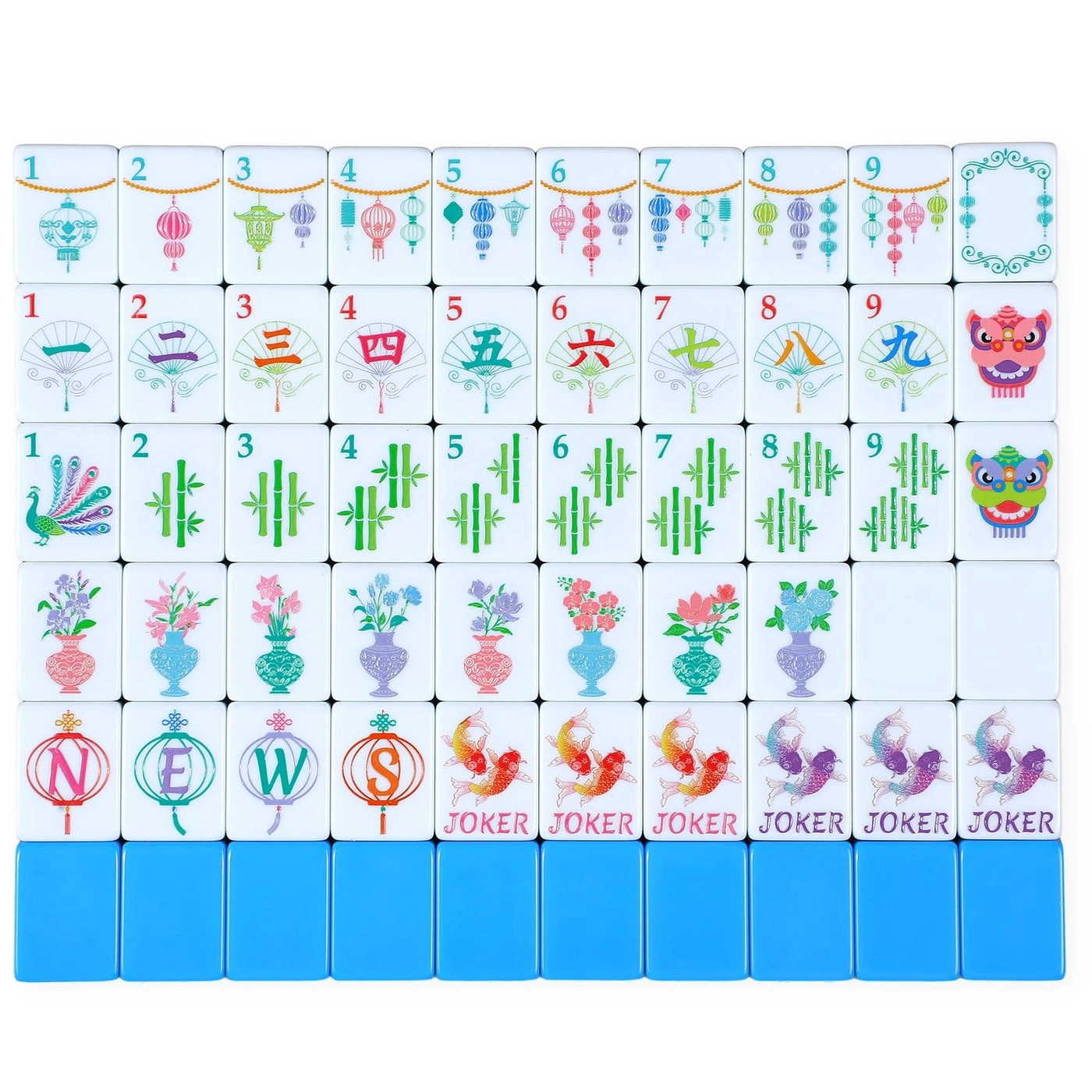 Simgoing American Mahjong Sets - 160 Mahjong Tiles Melamine Engraved