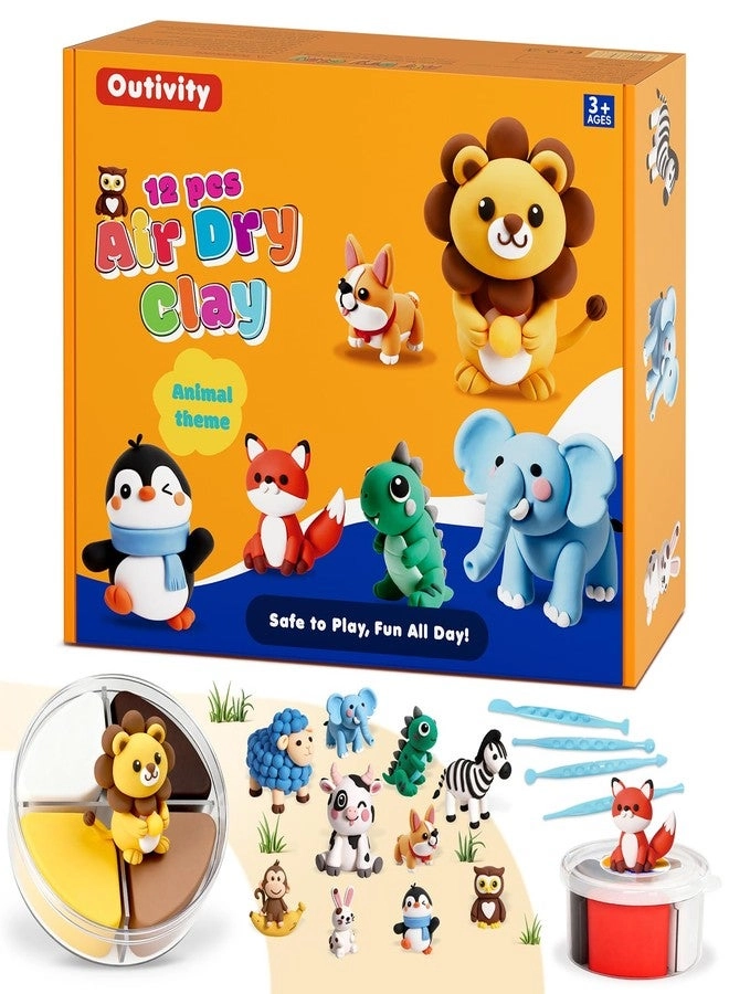 Outivity Air Dry Modeling Clay - 12pcs. Sculpting Tools