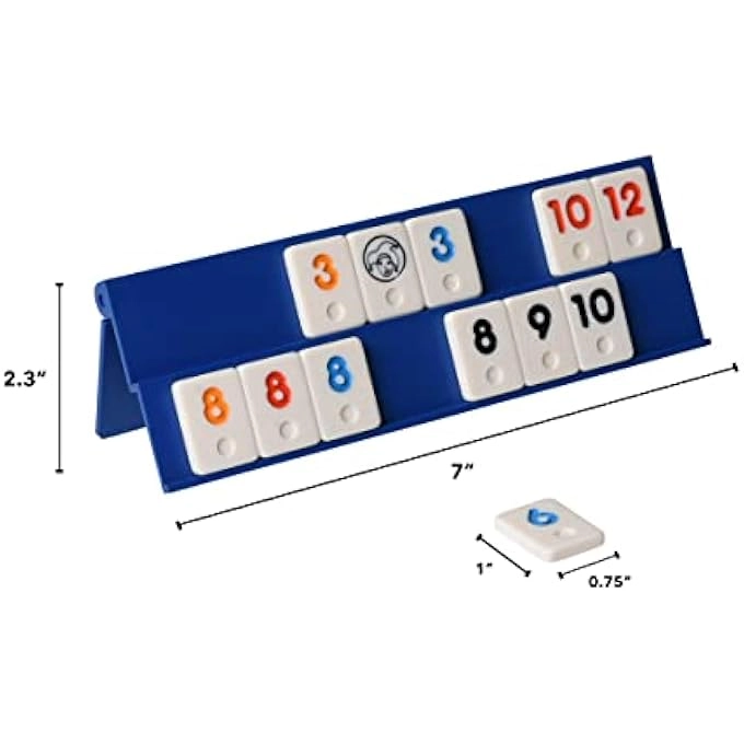 Mini Travel Rummy Game Set - 106 Standard Tiles Durable Travel Bag