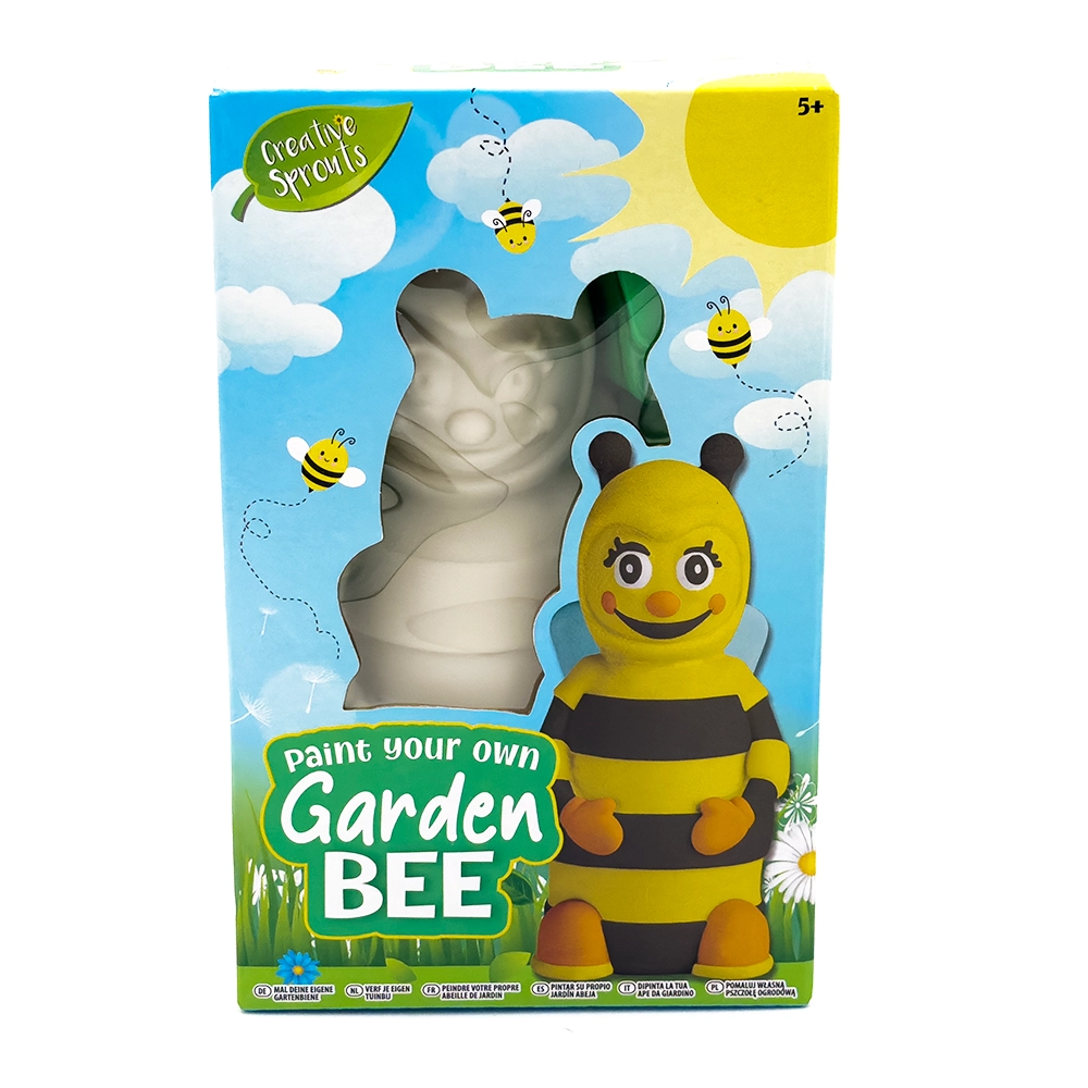 Paint Your Own Garden Bee Kit - 1 bee figurine 4 paints 1 brush