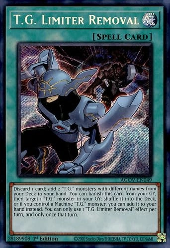 Yu-Gi-Oh! T.G. Limiter Removal - AGOV-EN049 - Secret Rare 1st Edition