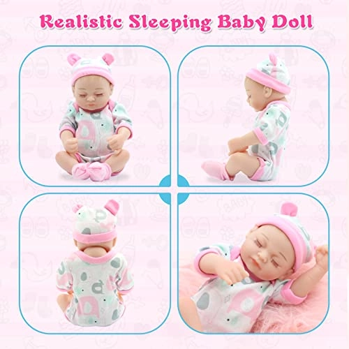 Reborn Baby Doll - 10 inch Silicone Girl Ages 3+ Gift Set