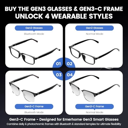 Smart Glasses - Bluetooth Touch Control Clear Lens
