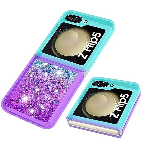Sparkle Floating Liquid Case - Polyurethane Silicone for Samsung Galaxy Z Flip 5