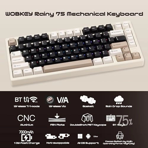 WOBKEY Rainy 75 - QWERTY Wired/Wireless