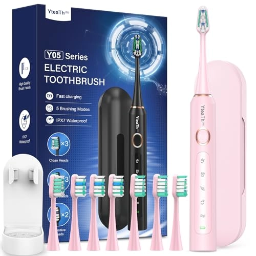 Y05U - 8 Toothbrush Heads 90 Days Battery Life 5 Brushing Modes
