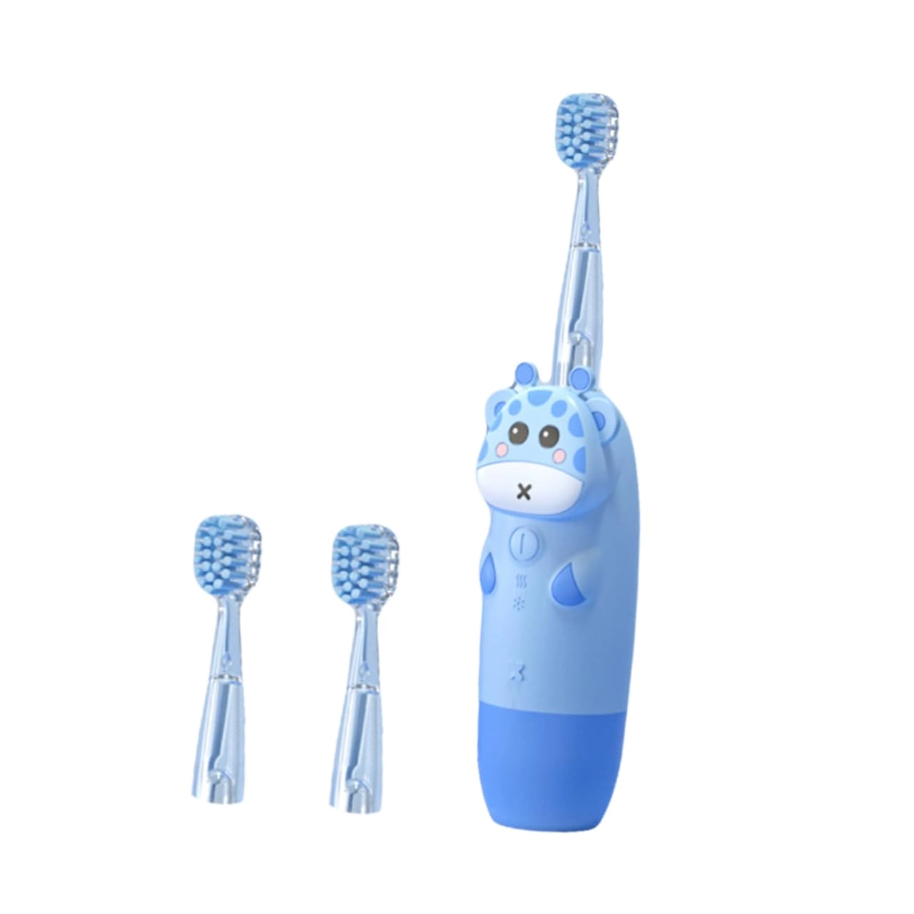 Kids Sonic Electric Toothbrush Set - Colorful Light Sky Blue Ergonomic Design