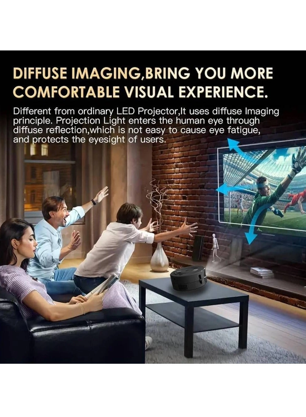 YG300 Micro Mini Projector: Ultra-Portable and Durable for Smartphones, Laptops, and Home Cinema