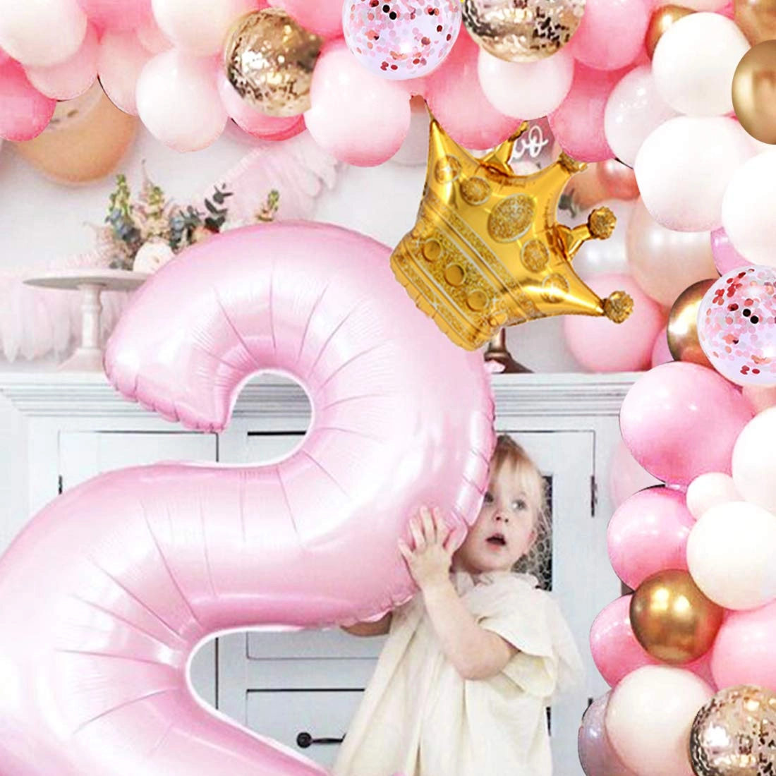 Confetti Latex Balloons - 60Pcs Anniversary Baby Shower Birthday Wedding