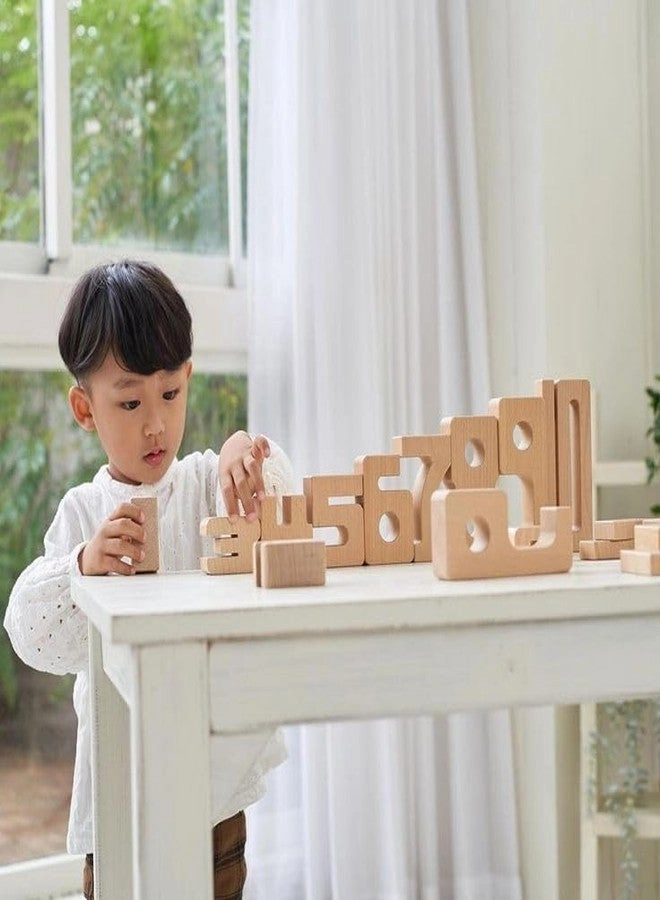 ANAIZA Wooden Number Blocks - Toddlers 1-10 pieces