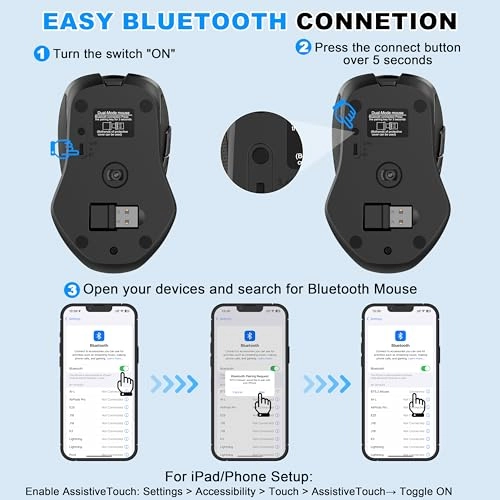 Rechargeable Silent Slim Mouse - Bluetooth