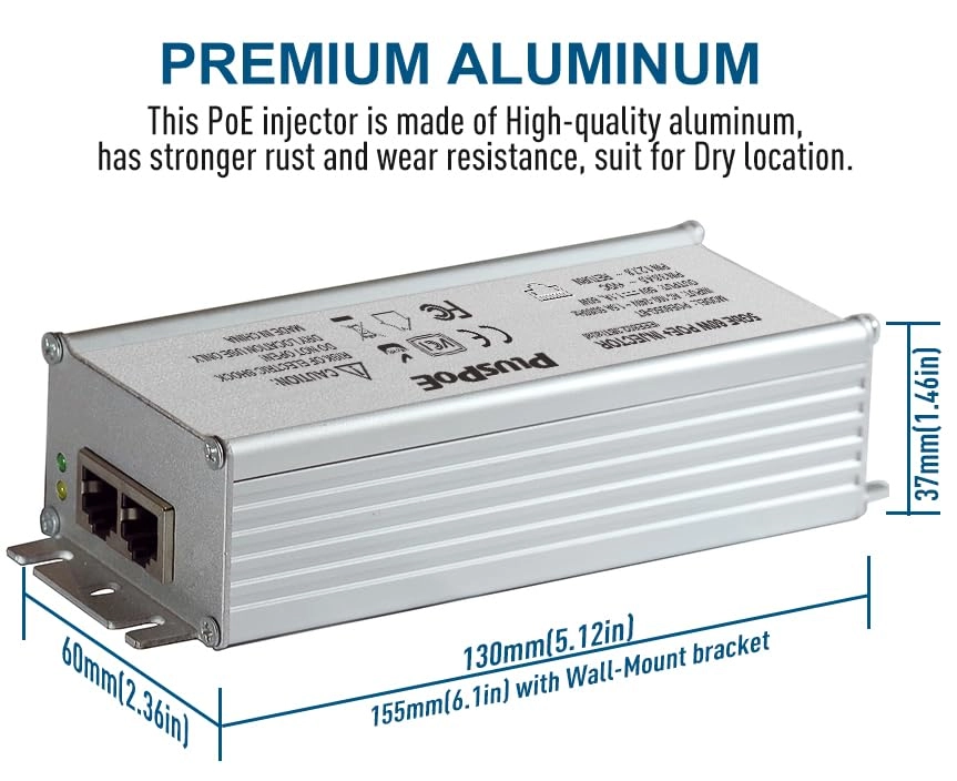 2.5Gb PoE++ Injector - 90W IEEE802.3BT