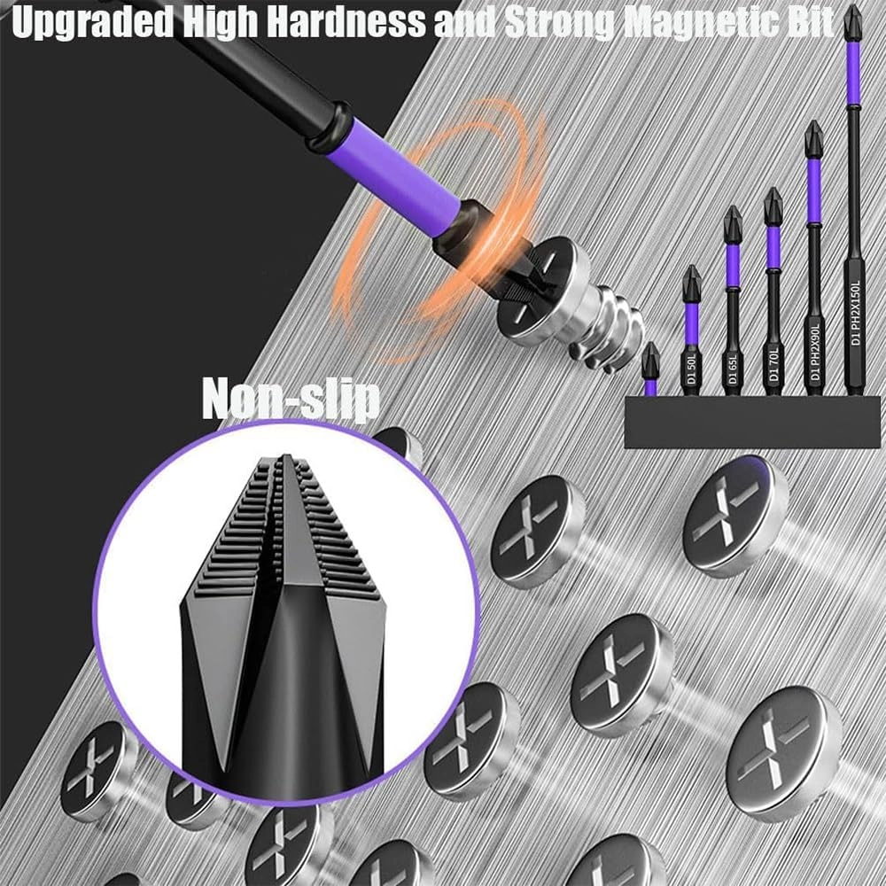 Magnetic Bits - PH2 6Pcs 62HRC