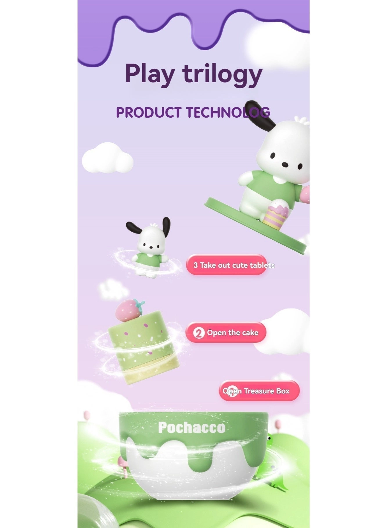 Dessert Series Mystery Blind Box - Hello Kitty Kuromi Cinnamoroll