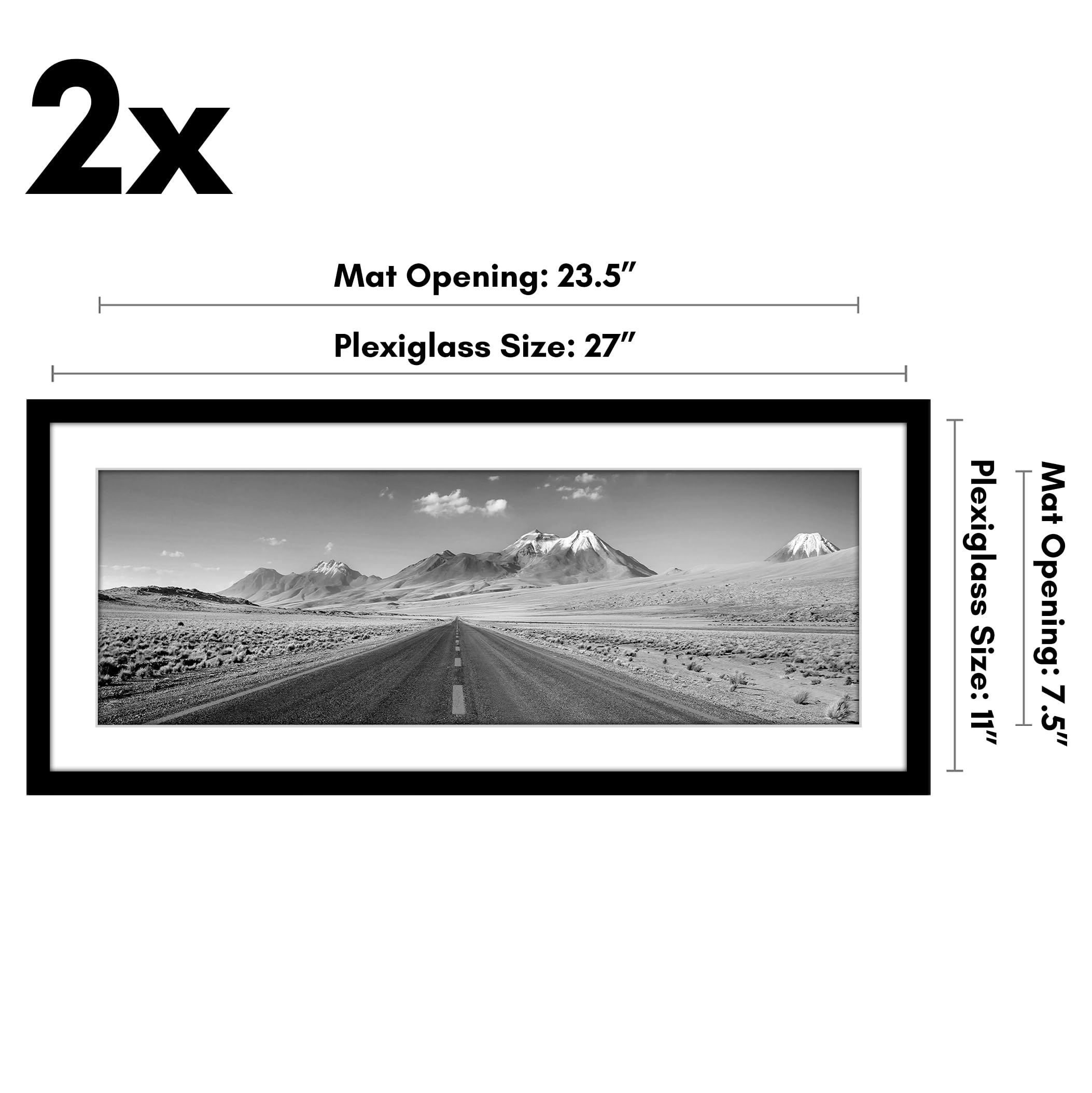 11x27 Picture Frame - 2.0 Count