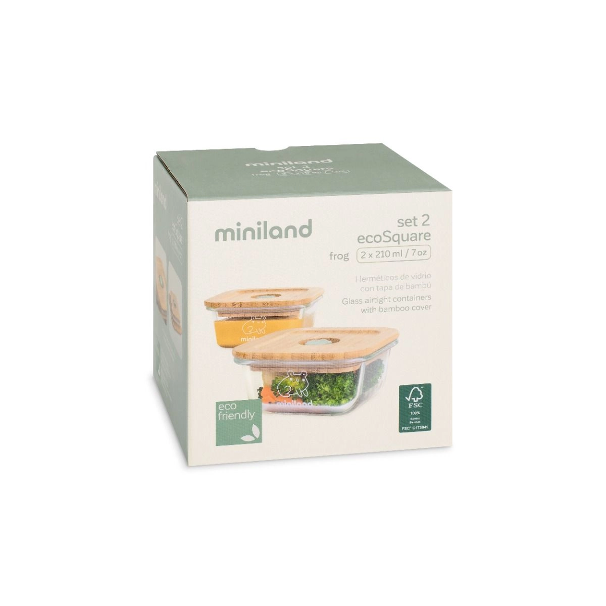 Ecosquare Frog Containers - 0 months to 2 years 2 pieces