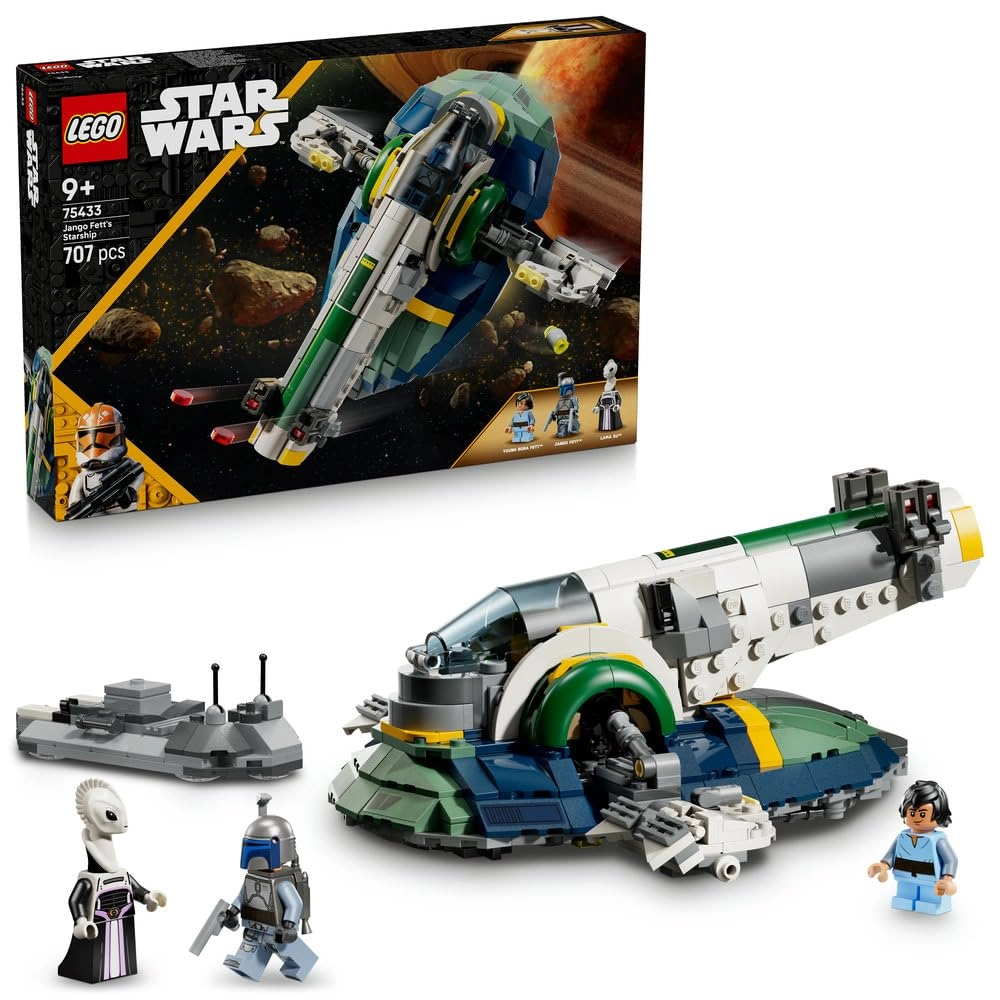 Star Wars LEGO Jango Fett's Starship - Play & Display 3 Minifigures