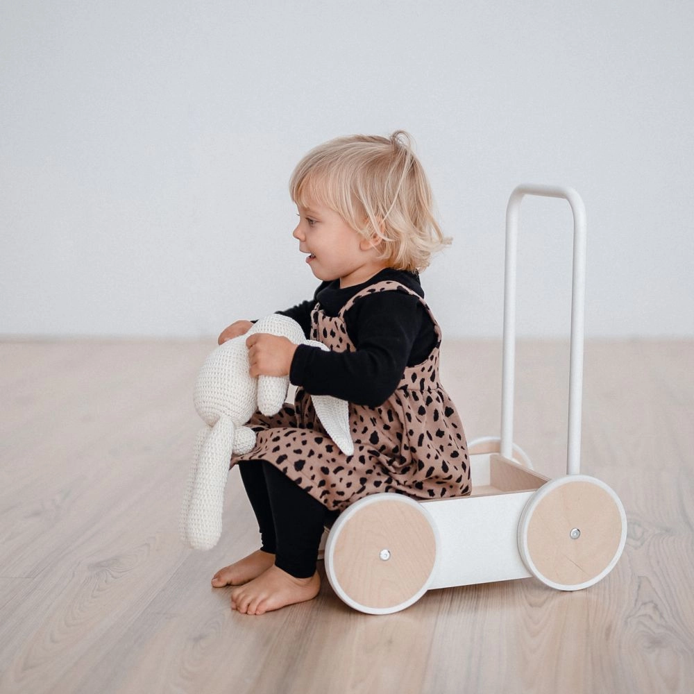 Wooden Baby Walker - White 53 x 30 x 42 cm