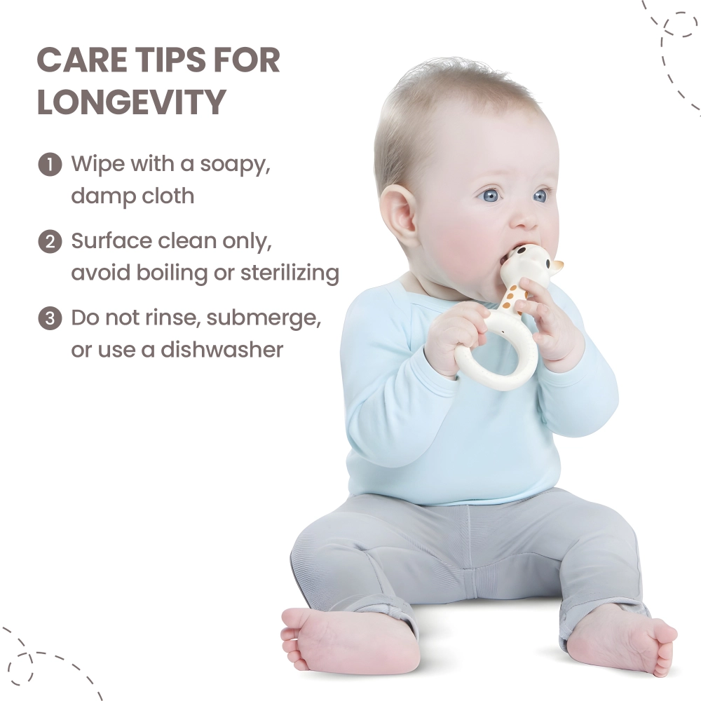 So'Pure Ring Teether - 100% natural rubber