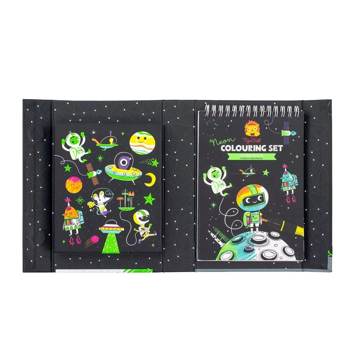 Neon Colouring Set Road Stars