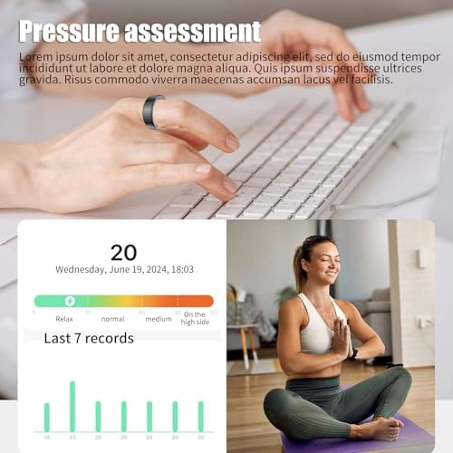 Bluetooth Smart Ring - Sleep Monitoring Heart Rate Blood Oxygen