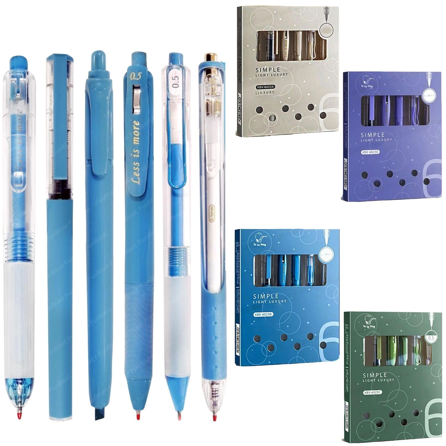 FunBlast, FunBlast Toys - New Delhi India 110078 Gel Pens - 5 Pcs 0.5 Millimeters